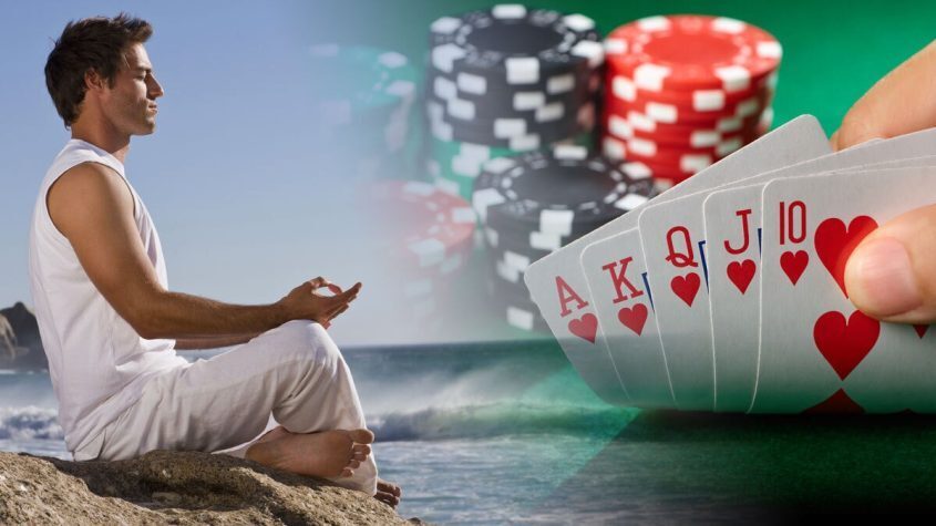 Someone Meditating and a Poker Hand