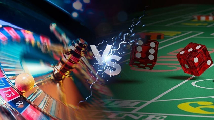 Roulette, Craps, Dice, Poker Table